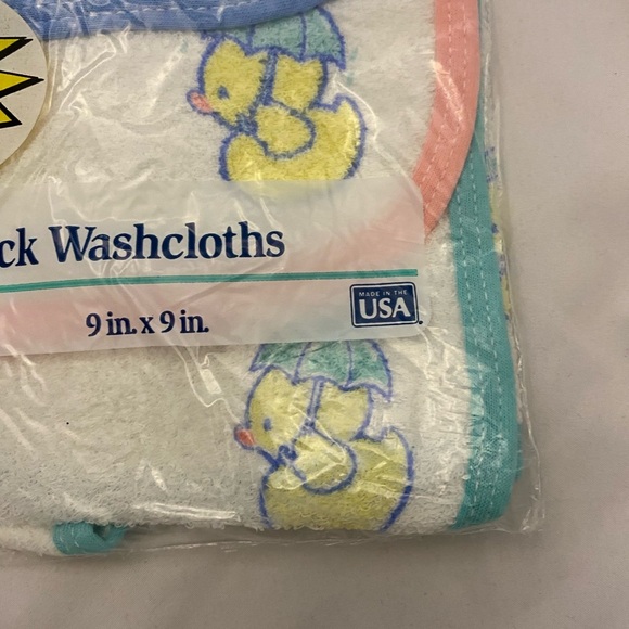 Vintage 1993 Gerber Terry Washcloths Duck Duckie 4-pack Old Wal-mart Price Tag - Picture 14 of 15